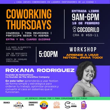 Cover Image for Coworking Thursdays - 19 de Febrero
