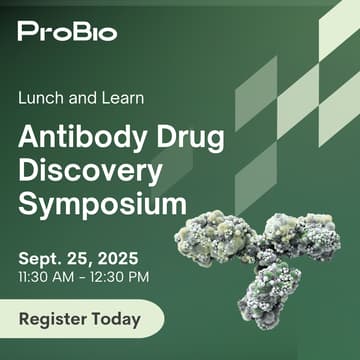 Cover Image for Antibody Drug Discovery Lunch & Learn: Innovative Platforms to Accelerate the Discovery of Functional Therapeutics Antibody Leads