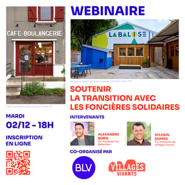 Cover Image for Webinaire / Soutenir la transition avec les foncières solidaires : Foncière Bellevilles & Villages Vivants [En ligne]