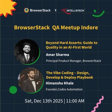 Cover Image for QA in an AI-First World: From Hard Asserts to Design–Develop–Deploy - Indore