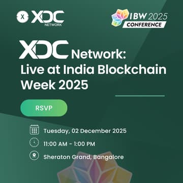 Cover Image for XDC Network: Live at India Blockchain Week 2025