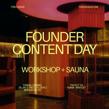 Cover Image for Founder Content Day (Workshop + Sauna)