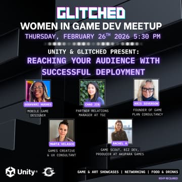 Cover Image for Unity X GLITCHED - Women in Game Dev Meetup