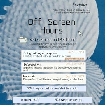 Cover Image for Off Screen Hours: Soft rebellion
