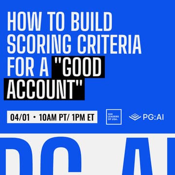 Cover Image for How to Build Scoring Criteria for a "Good Account"