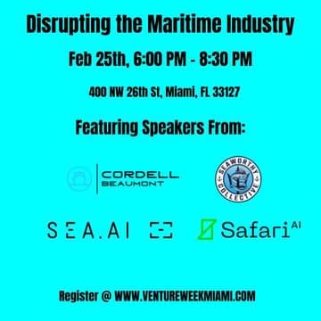 Cover Image for Disrupting the Maritime Industry - #VENTUREWEEKMIAMI