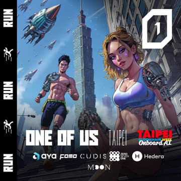 Cover Image for ONE OF US Run & Coffee // Aya, Cudis, Hedera, 071Labs, Moonring, FOMO Magazine