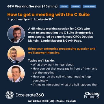 Cover Image for GTM Working Session - Discovery that produces urgency and a quantified problem