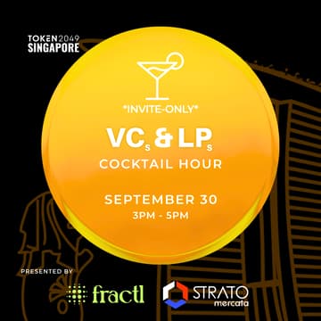 Cover Image for Token2049 Singapore VCs & LPs Cocktail Hour ✨ (invite only)