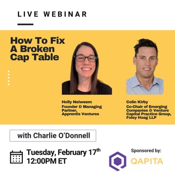 Cover Image for Webinar: How to Fix a Broken Cap Table