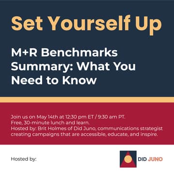 Cover Image for M+R Benchmarks Summary, May 2026 | Set Yourself Up Lunch + Learn