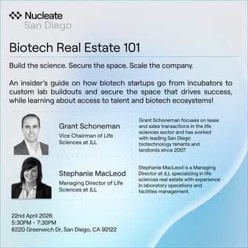 Cover Image for Nucleate San Diego x JLL: Biotech Real Estate 101