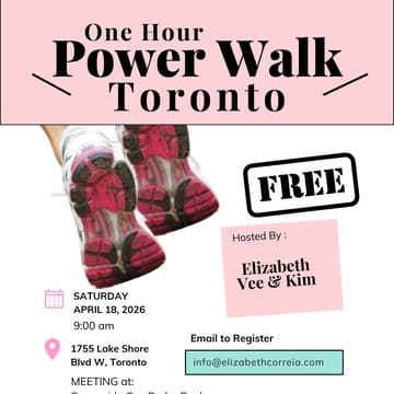 Cover Image for 1 Hour Women's Power Walk Toronto (Arrive at 8:45AM)