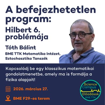 Cover Image for A befejezhetetlen program: Hilbert 6. problémája - Tóth Bálint előadása