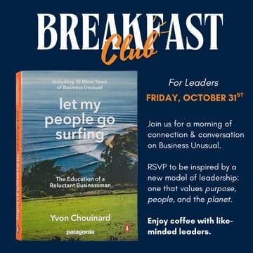 Cover Image for Business Unusual: Leadership Lessons from Patagonia. Breakfast Club Edition II