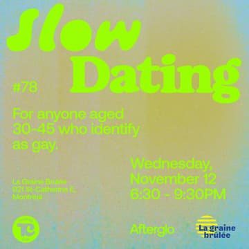 Cover Image for Slow Dating #78 (Gay 30-45) 💙