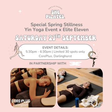 Cover Image for 27/09 - Special Spring Stillness Yin Yoga Event x Elite Eleven