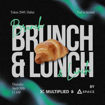Cover Image for Founders & VCs Brunch and Lunch π₯ Token2049 Dubai π¦πͺ