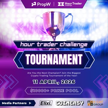 Cover Image for ✨ PropW Hour Trader Premiere : $5K Crypto Live Trading & Exclusive Traders Meetup ✨