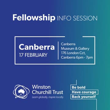 Cover Image for Churchill Fellowship information session: Canberra