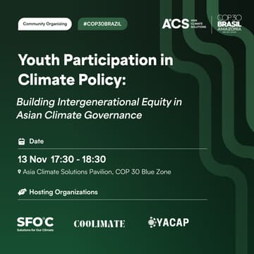 Cover Image for Youth Participation in Climate Policy: Building Intergenerational Equity in Asian Climate Governance
