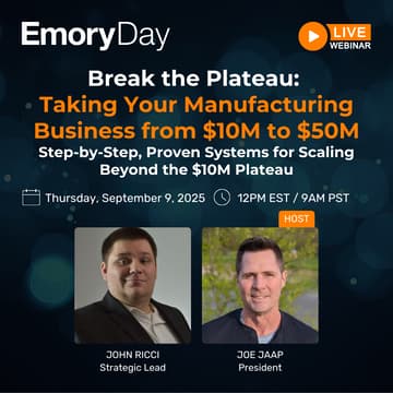 Cover Image for Break the Plateau: Taking Your Manufacturing Business from $10M to $50M