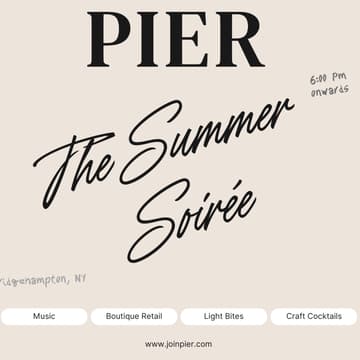 Cover Image for PIER Soirée; out East