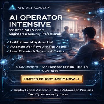 Cover Image for AI Operator Intensive: 5-Day Workshop For Founders, Entrepreneurs, Students & Professionals. (In-Person & Online)