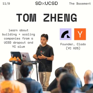Cover Image for SDx @ UC San Diego - Tom Zheng Fireside