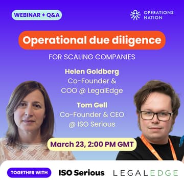 Cover Image for Operational due diligence for scaling companies: legal, compliance & tech