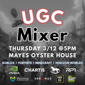 Cover Image for UGC Mixer @ GDC 26 (Roblox, UEFN, Minecraft,  Horizon Worlds, etc.)