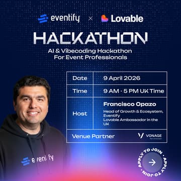 Cover Image for AI Lovable x Eventify Hackathon For Event professionals
