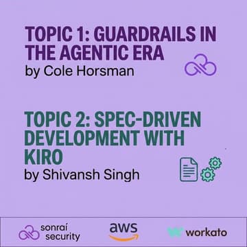 Cover Image for Short notice. Two superb topics: Building with AI and Securing from AI.