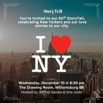 Cover Image for 50th StoryTell Celebration 12/10: I ❤️ NY
