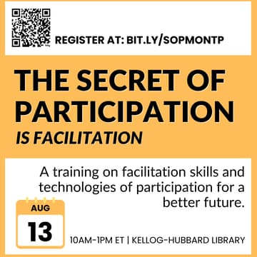 Cover Image for The Secret to Participation (is Facilitation) - a workshop!