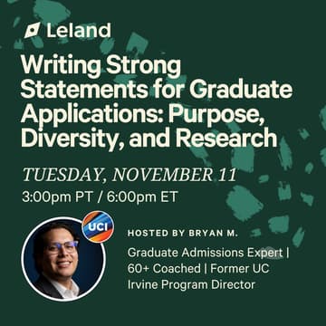 Cover Image for Writing Strong Statements for Graduate Applications: Purpose, Diversity, and Research