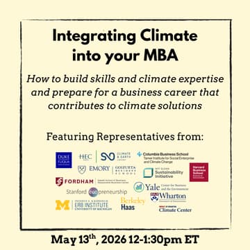 Cover Image for Integrating Climate into your MBA