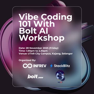 Cover Image for Vibe Coding 101 with Bolt AI Workshop