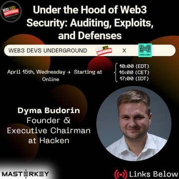 Cover Image for Online Event | Workshop + Lecture | Web3 Devs underground