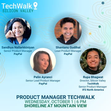 Cover Image for Product Manager TechWalk | Silicon Valley, 10/1