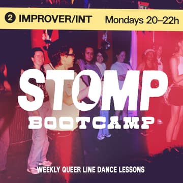 Cover Image for STOMP Improver/Intermediate Bootcamp 👢 Weekly Line Dance Classes (September – October)