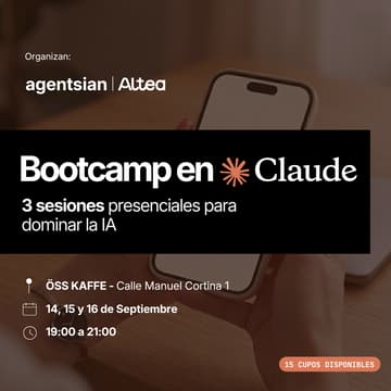 Cover Image for Bootcamp en Claude: 3 sesiones presenciales para dominar la IA con Paul McFarlane