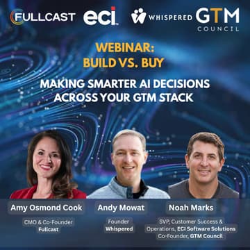 Cover Image for Webinar: Build vs. Buy: Making Smarter AI Decisions Across Your GTM Stack