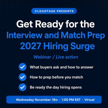 Cover Image for Interview and Match Prep: Get Ready for the 2027 Hiring Surge — Wed, Nov 18, 1:00 PM EST