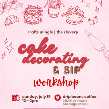 Cover Image for Crafts Mingle x The Clovery: Cake Decorating Workshop