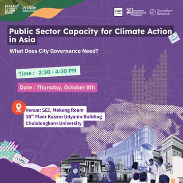 Cover Image for Public Sector Capacity for Climate Action in Asia: What Does City Governance Need?