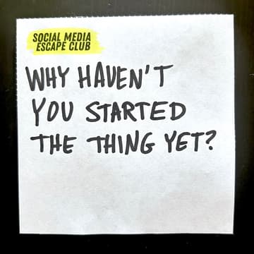 Cover Image for WHY HAVEN'T YOU STARTED THE THING YET?