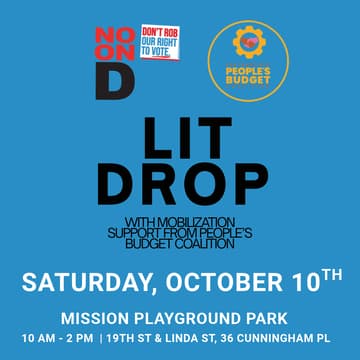 Cover Image for LIT DROP AT MISSION PLAYGROUND w/ support from People's Budget Coaltion