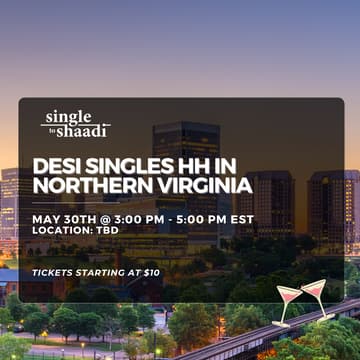 Cover Image for Desi Singles Happy Hour in Northern Virginia
