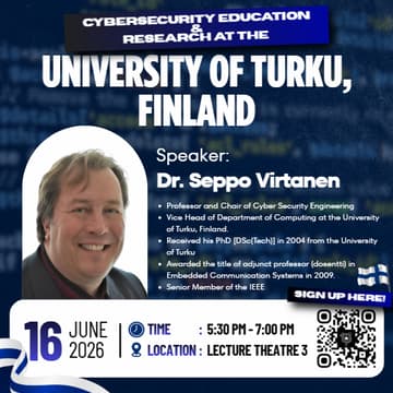 Cover Image for Cybersecurity Education and Research at the University of Turku, Finland